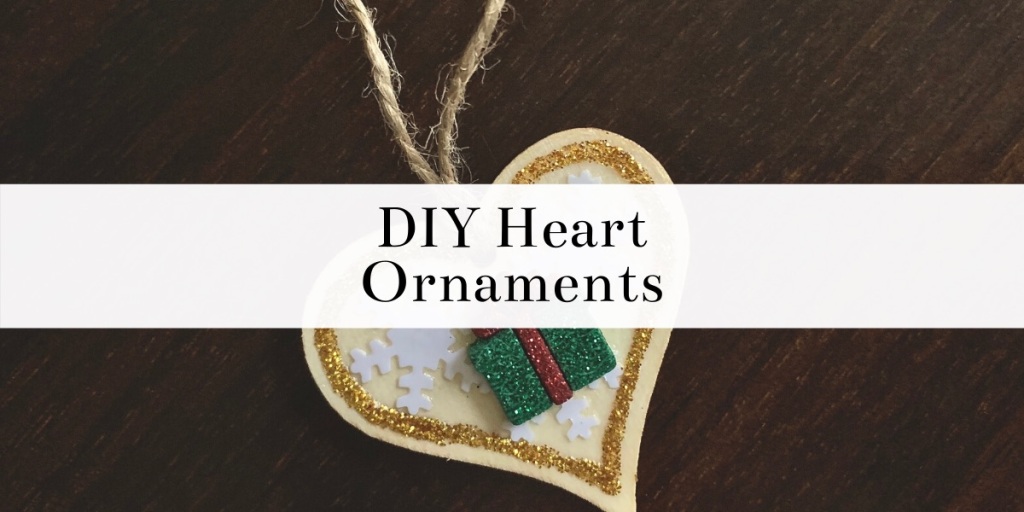 These DIY heart ornaments are so fun and easy to make! Learn how to make them with step-by-step instructions and a list of all the supplies you need. There are lots of ways to personalize these ornaments the way you want. They would also make great gifts or stocking stuffers! #crafts #DIY #holidaycrafts #holidayDIY #holidays #Christmas #tree #ornaments #easyDIY #DIYideas #crafting #hearts