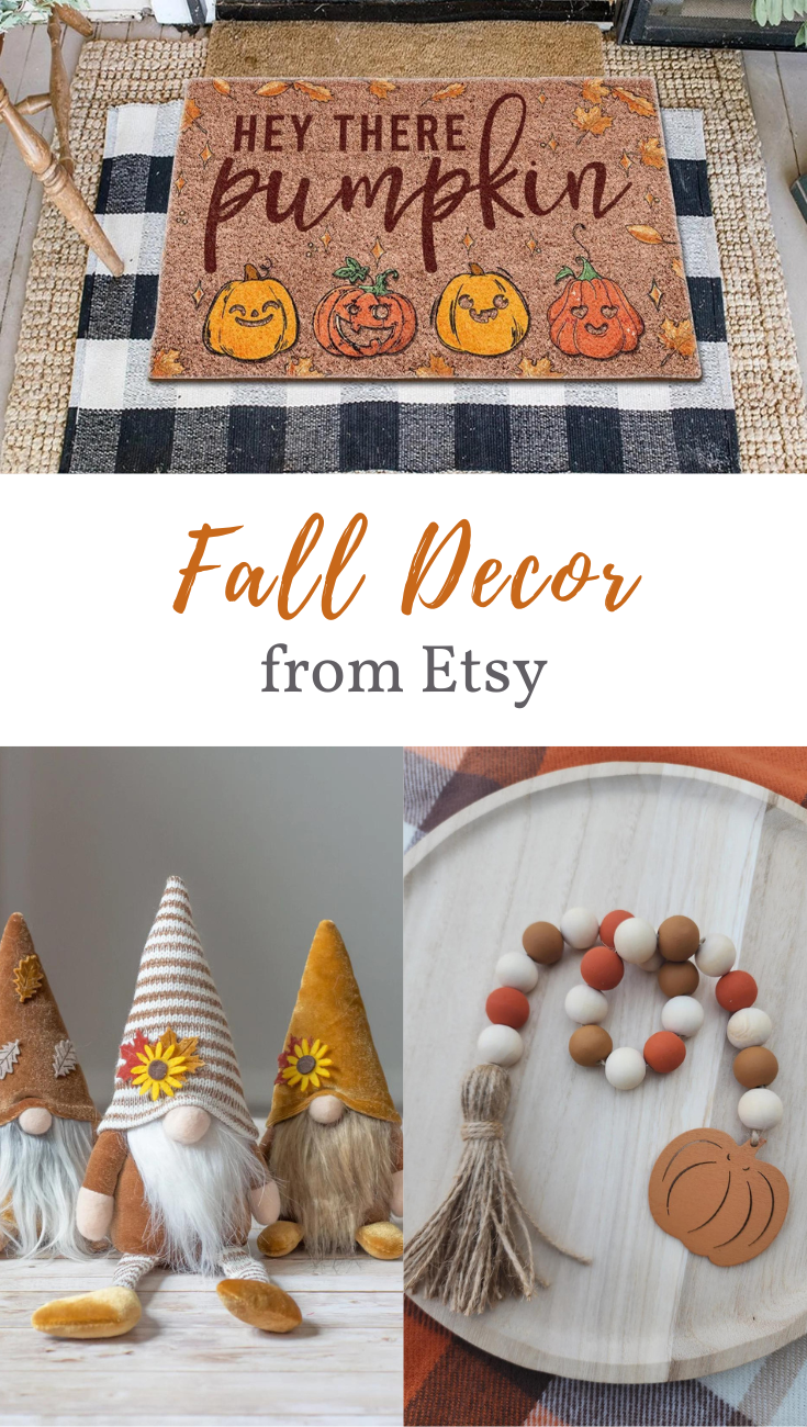 Browse an amazing selection of home decor for the fall season from Etsy! All items are handmade in the US with so much care. Etsy is the perfect way to skip the big box stores and shop small this fall season! 🍂 #fall #homedecor #shopsmall #Etsy #pumpkin